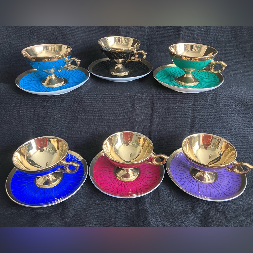 Dublin Fine China Coffee Cup and Saucer (Set of Six) - Picture 2 of 13